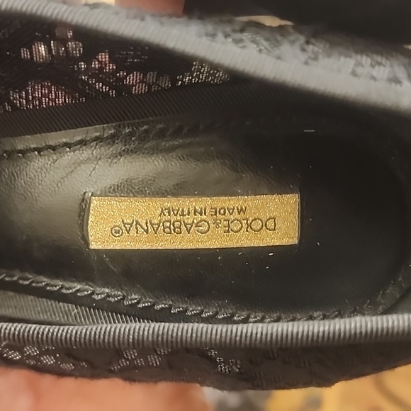 Dolce & Gabbana Black Lace w/bow heels size 39/9  Made in Italy - Picture 6 of 8